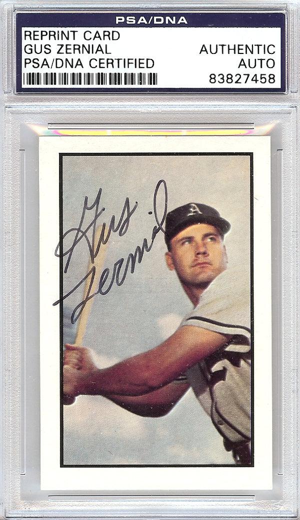 Gus Zernial Autographed 1953 Bowman Reprint Card #13 Philadelphia A's PSA/DNA #83827458