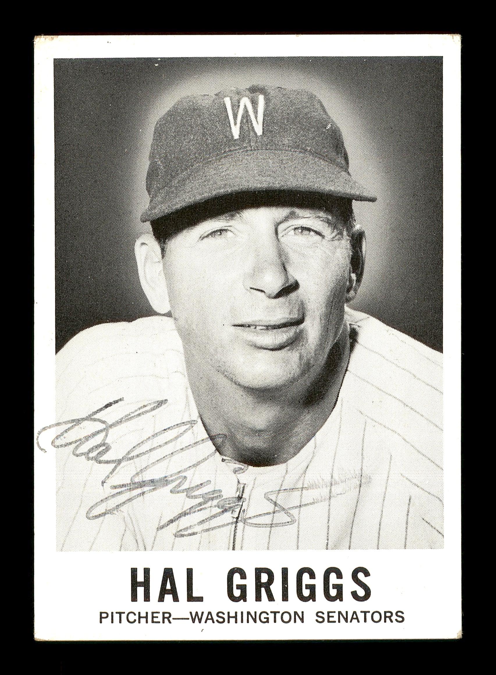Hal Griggs Autographed 1960 Leaf Card #34 Washington Senators SKU #171537