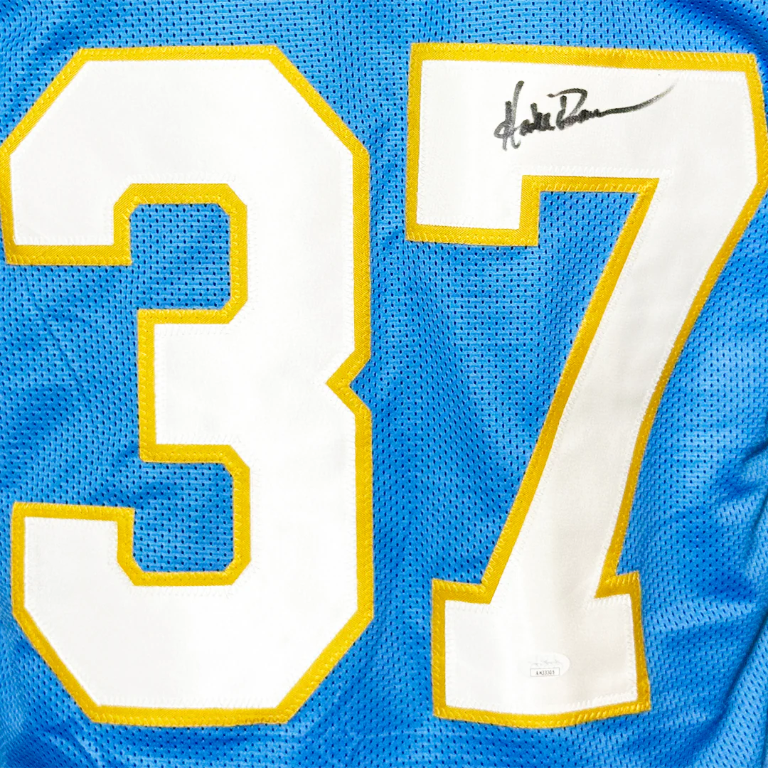 Hank Bauer Signed Los Angeles Light Blue Football Jersey (JSA) - Image 2