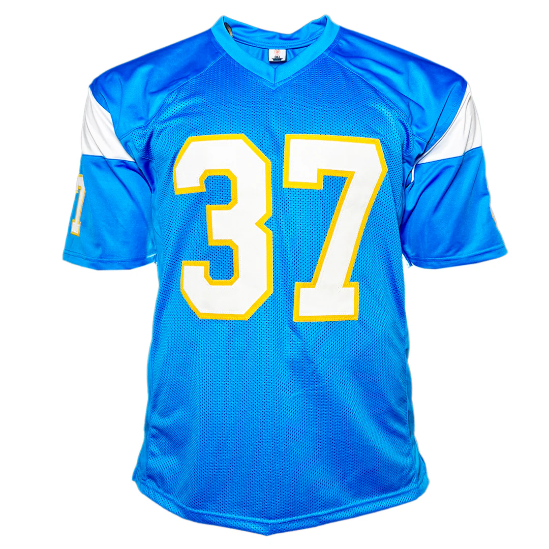 Hank Bauer Signed Los Angeles Light Blue Football Jersey (JSA) - Image 3