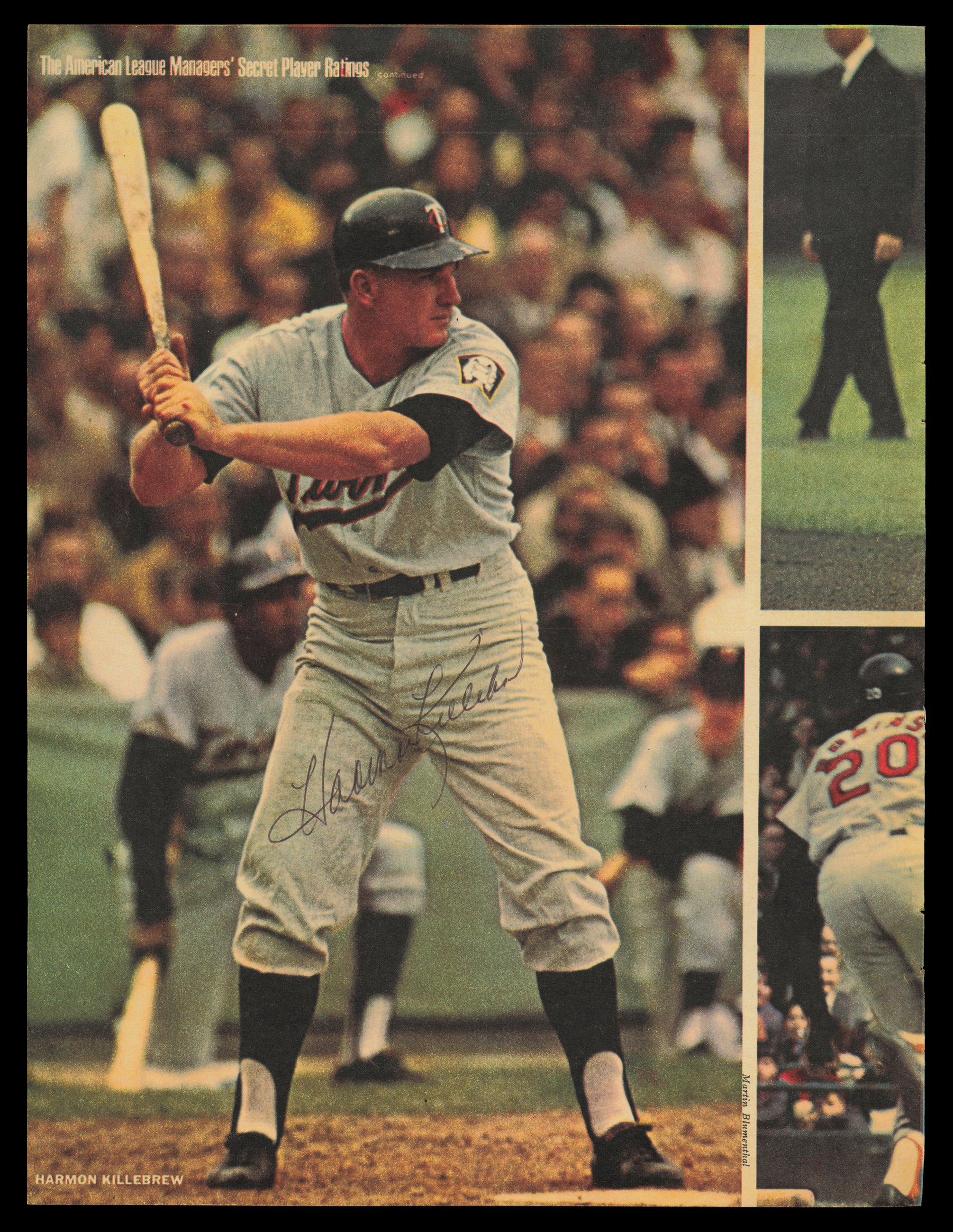 Harmon Killebrew Autographed 8.5x11.5 Magazine Page Photo Minnesota Twins