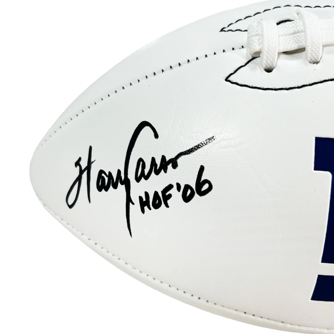 Harry Carson Signed HOF 06 Inscription New York Giants Official NFL Team Logo Football (Beckett) - Image 2