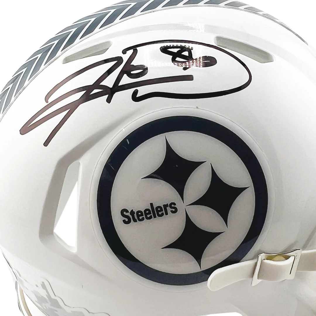 Hines Ward Signed Pittsburgh Steelers Salute to Service 2024 Mini Football Helmet (JSA) - Image 2
