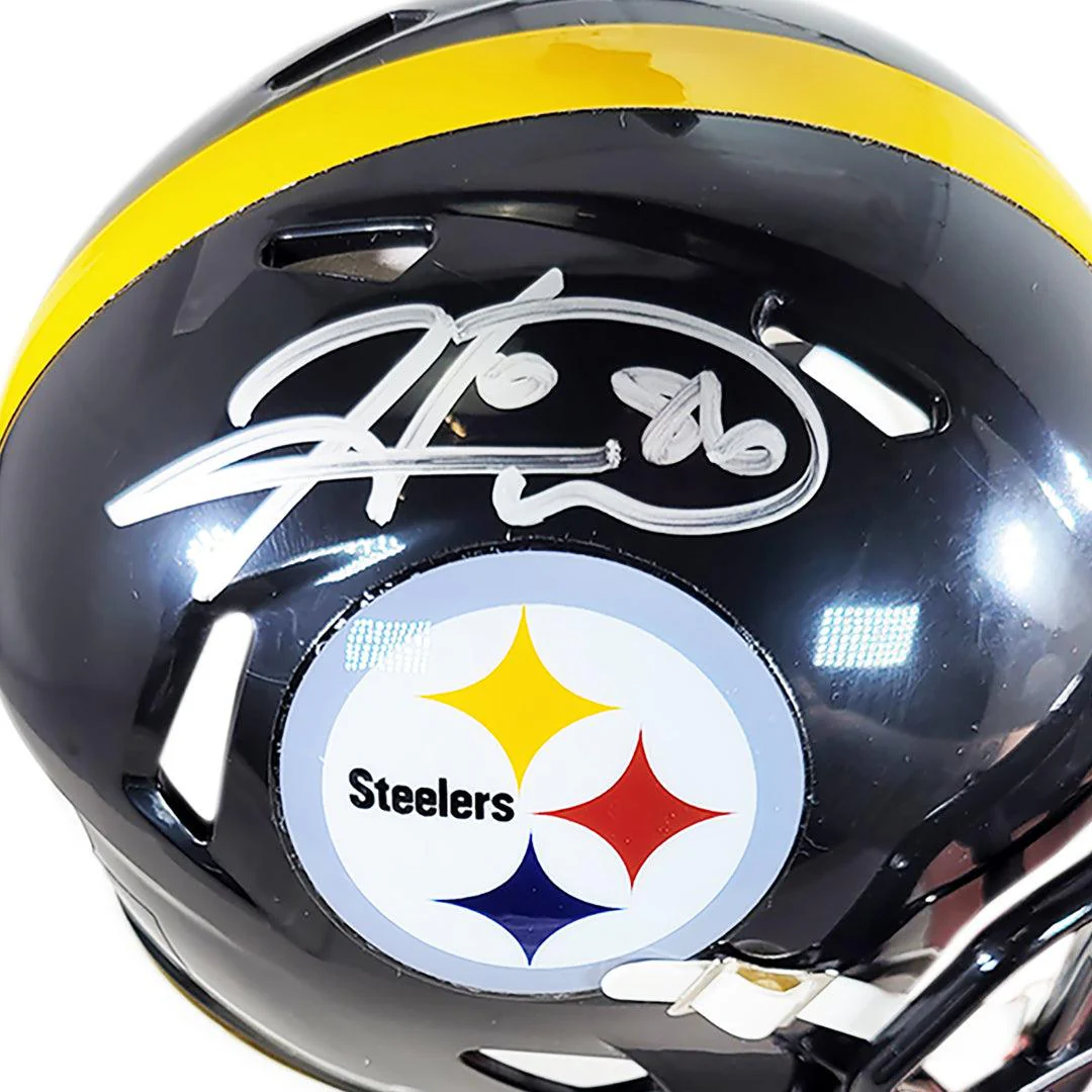 Hines Ward Signed Pittsburgh Steelers Speed Mini Football Helmet (JSA) - Image 2
