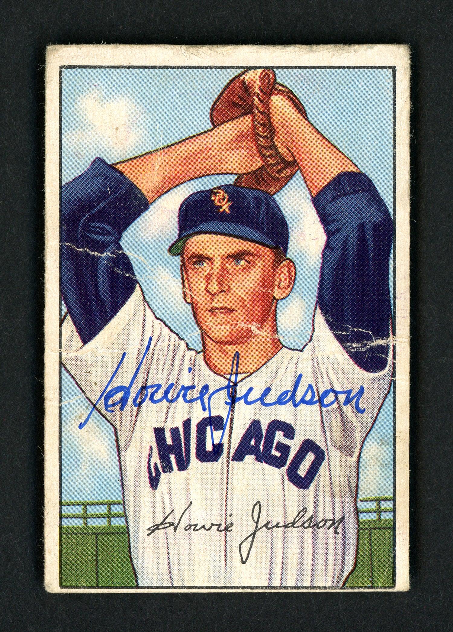 Howie Judson Autographed 1952 Bowman Card #149 Chicago White Sox SKU #156943
