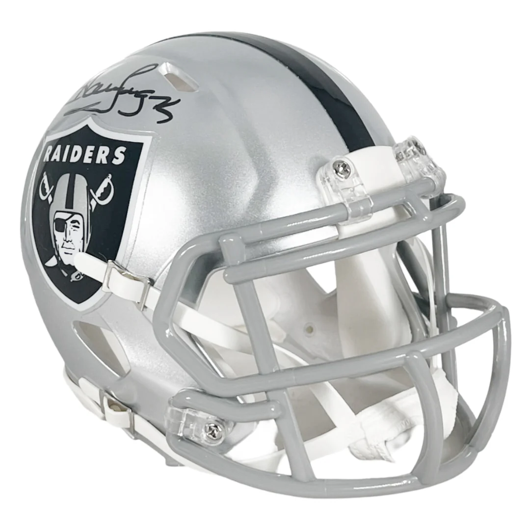 Howie Long Signed Las Vegas Raiders Speed Mini Football Helmet (Beckett) - Image 3