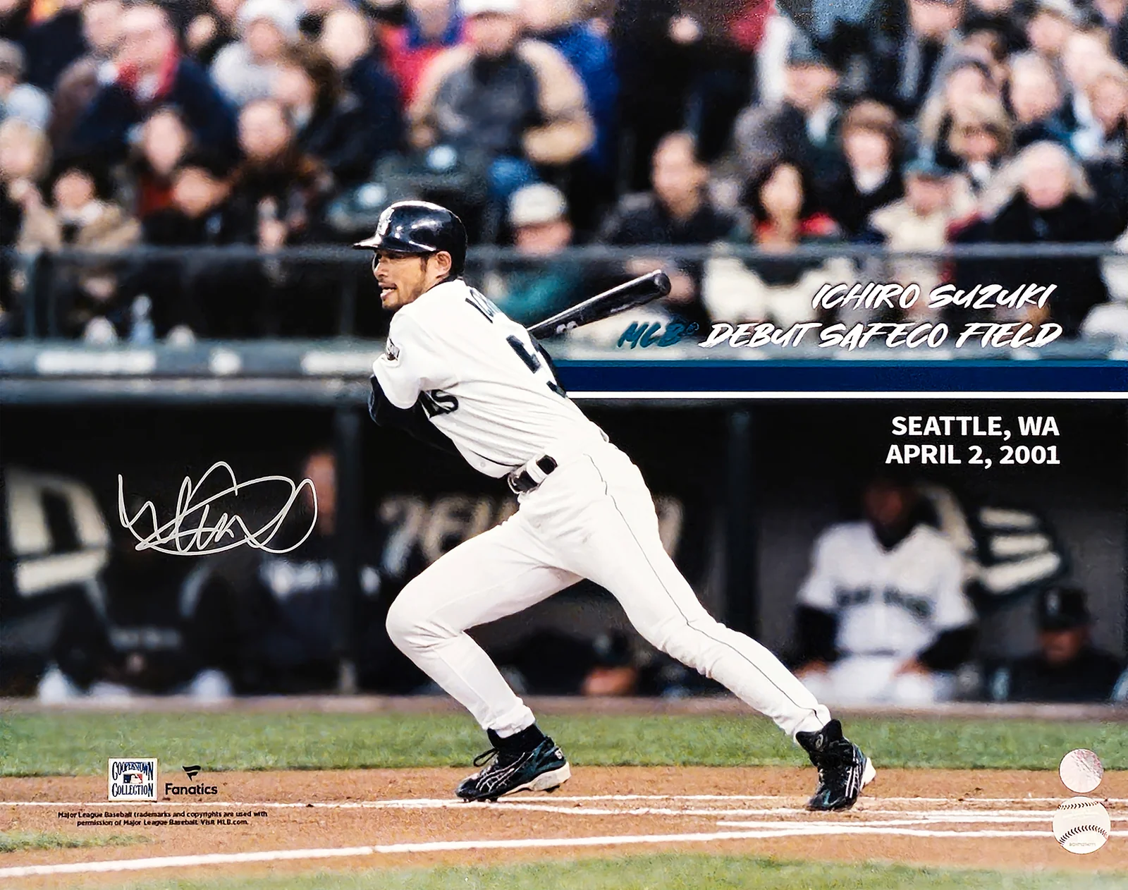 Ichiro Suzuki Autographed 16x20 Photo Seattle Mariners MLB Debut IS Holo Stock #212176