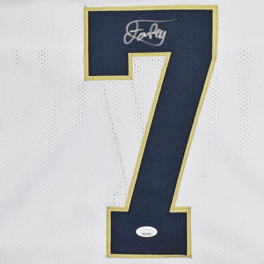 Isaiah Foskey Signed Notre Dame College White Football Jersey (JSA) - Image 2