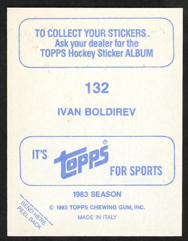 Ivan Boldirev Autographed 1983-84 Topps Sticker Card #132 Detroit Red Wings SKU #154079 - Image 2