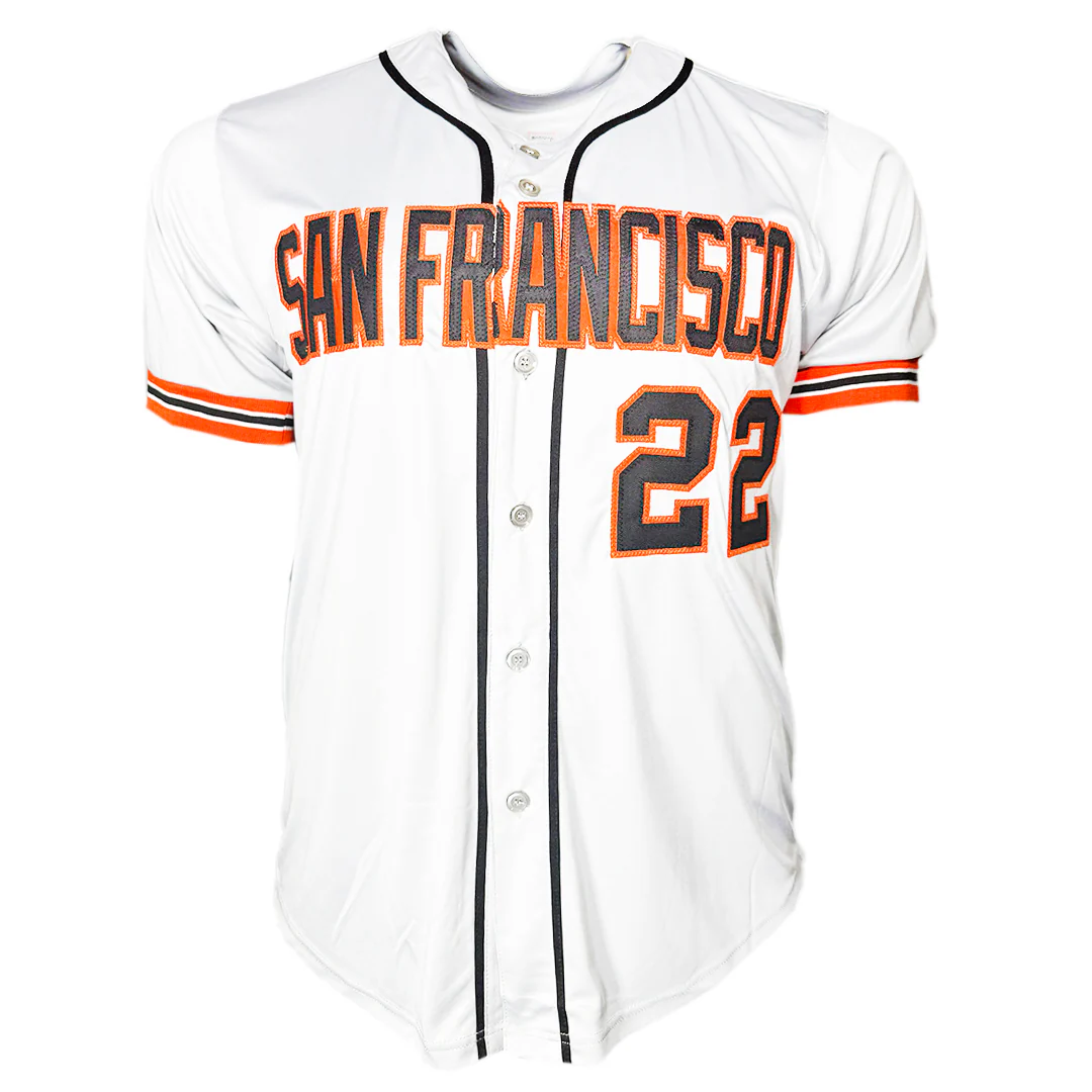 Jack Clark Signed Fuck the Dodgers Inscription San Francisco White Baseball Jersey (Beckett) - Image 3