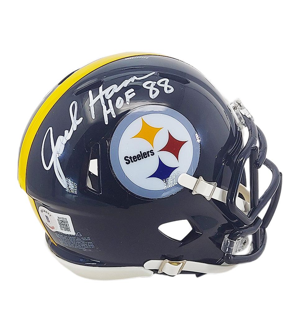 Jack Ham Signed HOF 88 Inscription Pittsburgh Steelers Speed Mini Football Helmet (Beckett)