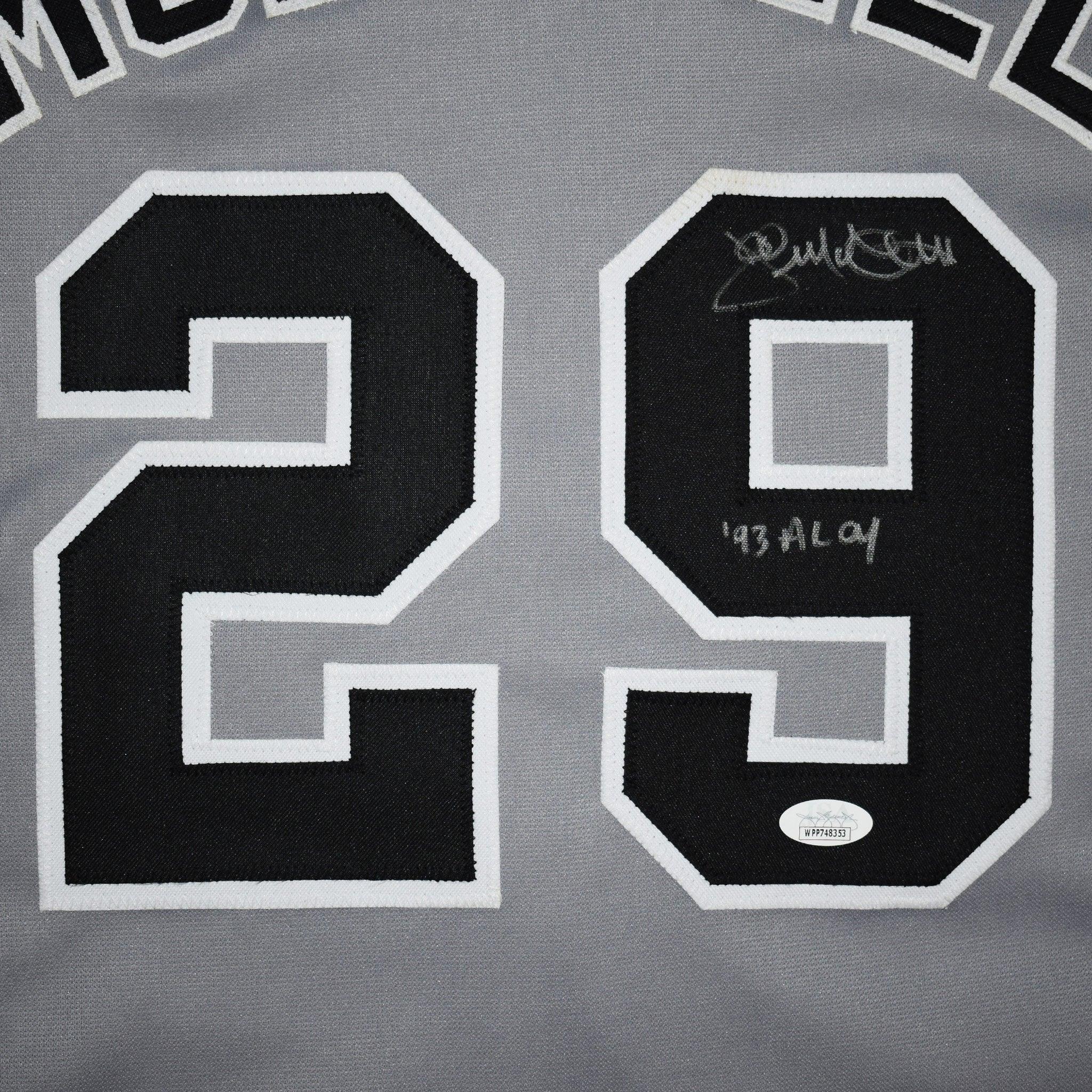 Jack McDowell Signed 93 AL CY Chicago Pro-Edition Gray Baseball Jersey (JSA) - Image 2