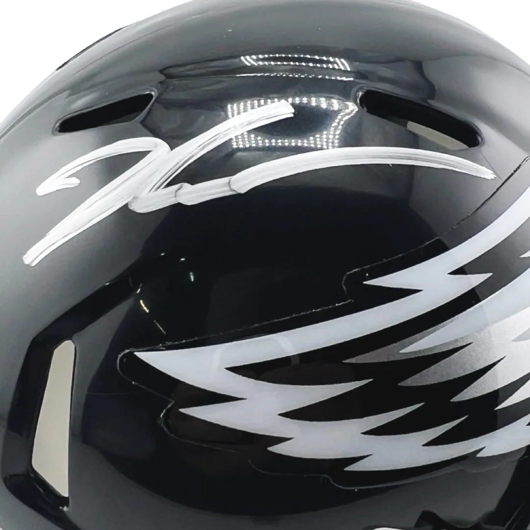 Jalen Carter Signed Philadelphia Eagles Alt 2022 Speed Mini Football Helmet (Beckett) - Image 2