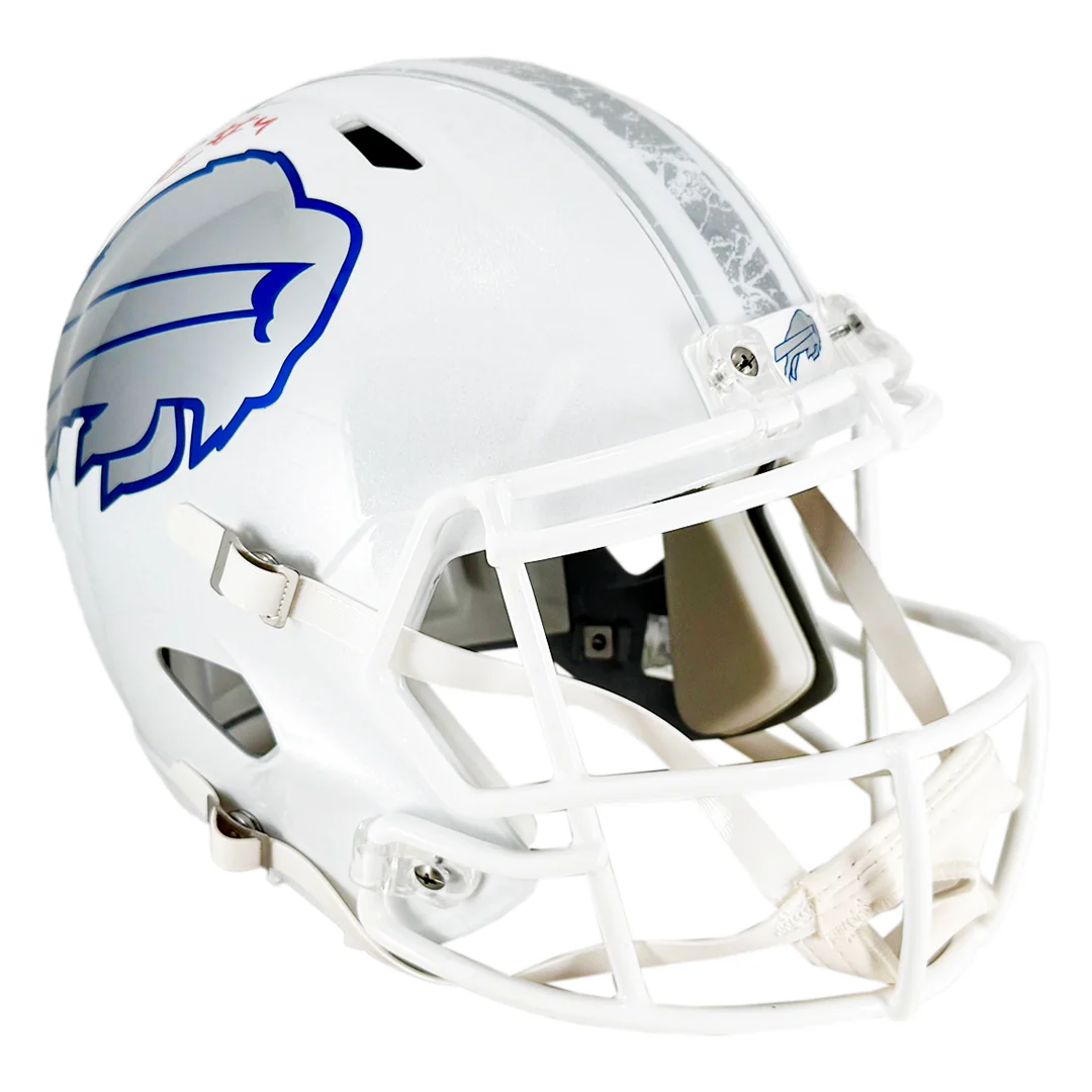 James Cook Signed Buffalo Bills Rivalries Speed Full-Size Replica Football Helmet (Beckett) - Image 3