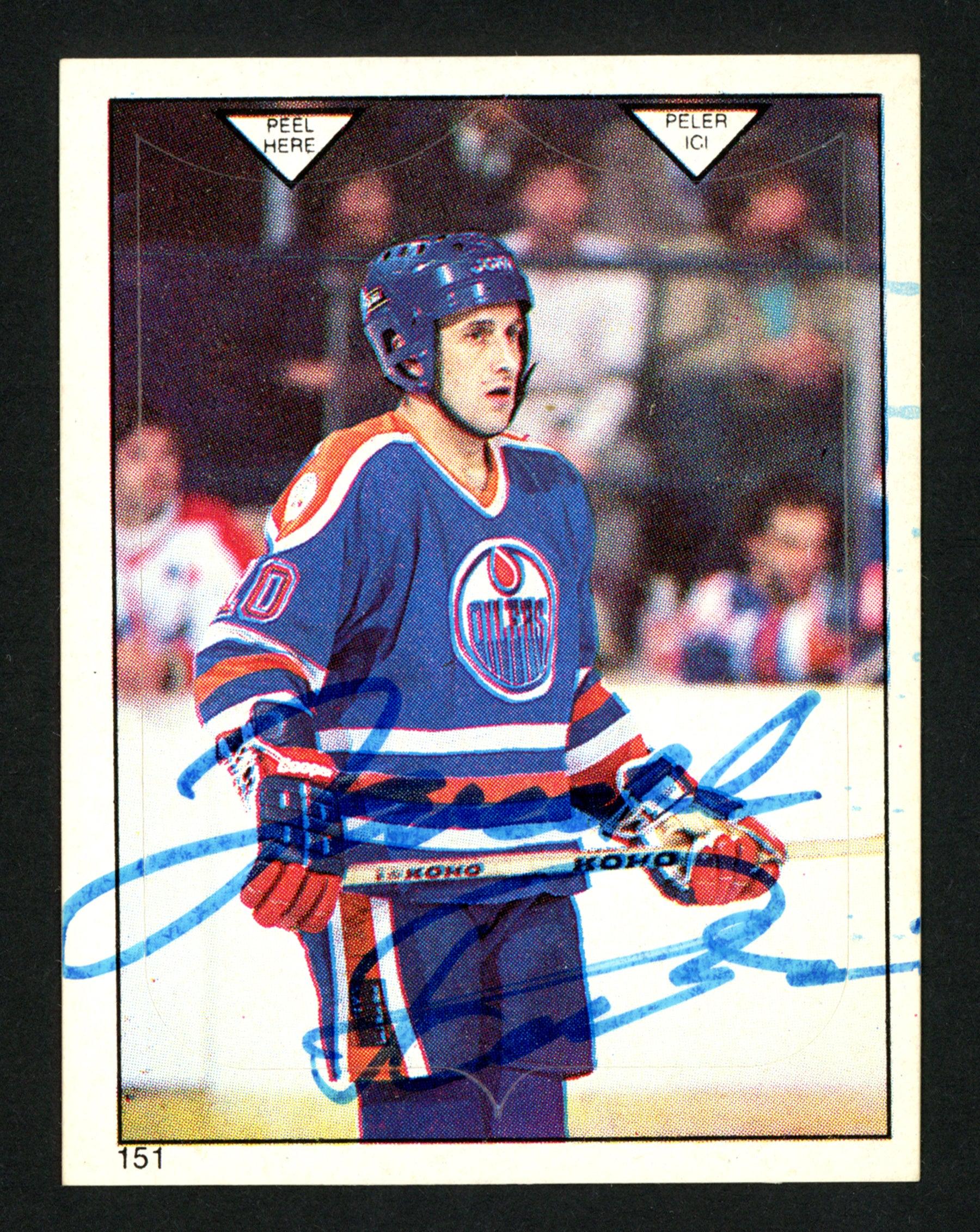 Jaroslav Pouzar Autographed 1983-84 O-Pee-Chee Sticker Card #151 Edmonton Oilers SKU #153616