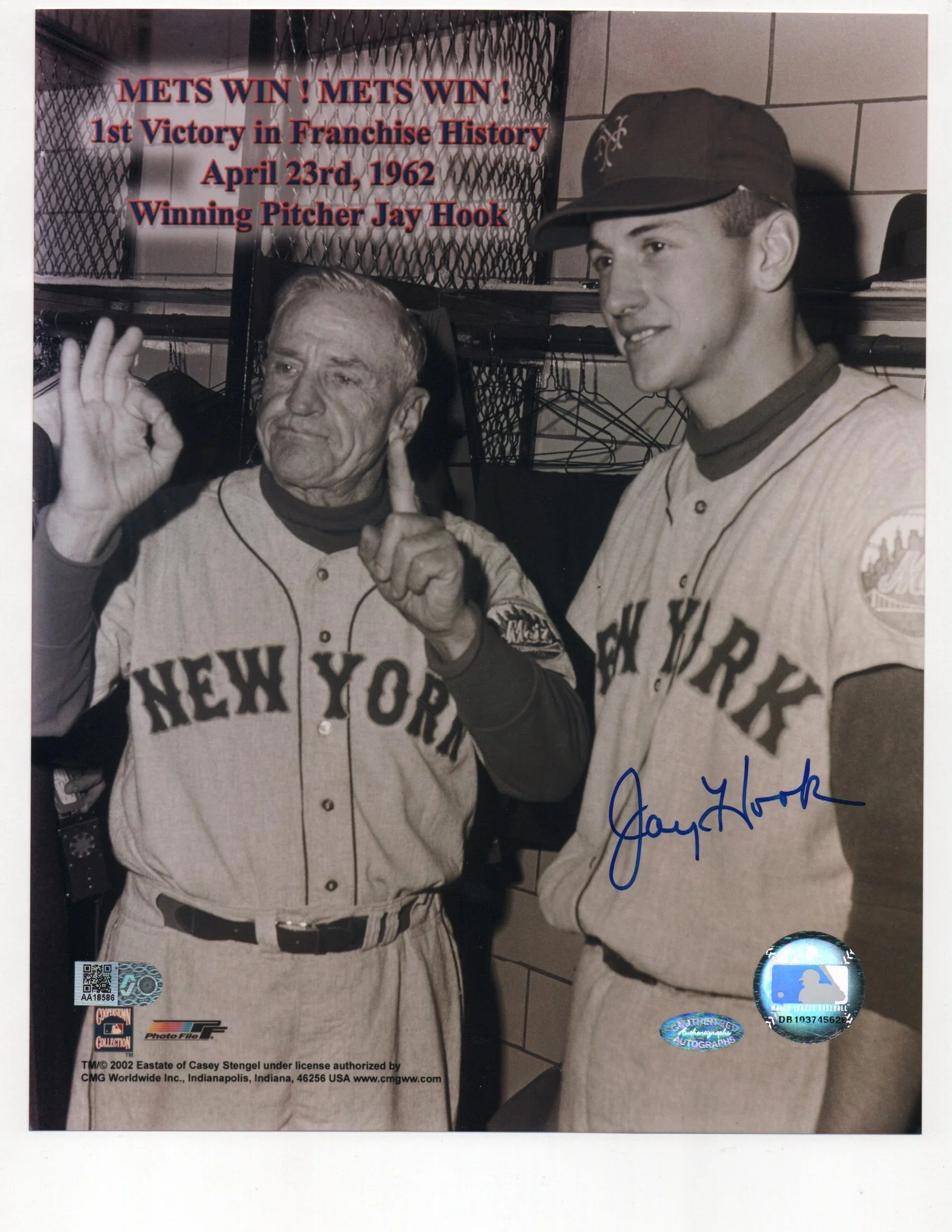 Jay Hook Signed 8x10 Photo (AIV AA18586)