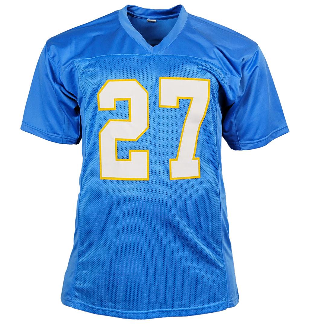 JC Jackson Signed Los Angeles Light Blue Football Jersey (JSA) - Image 3