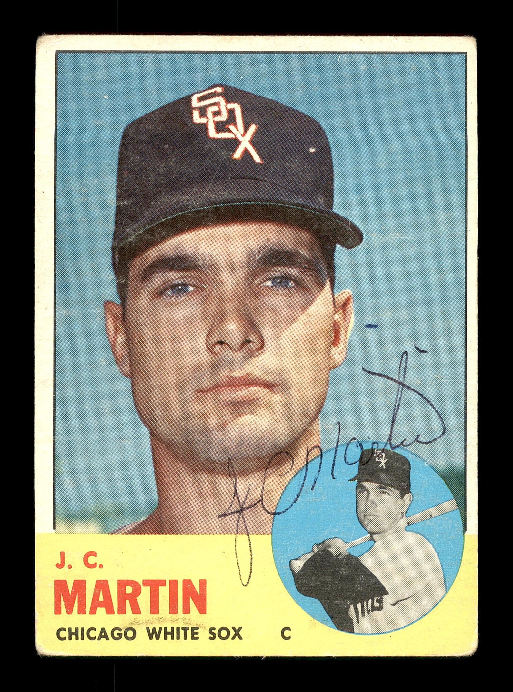 J.C. Martin Autographed 1963 Topps Card #499 Chicago White Sox SKU #170199
