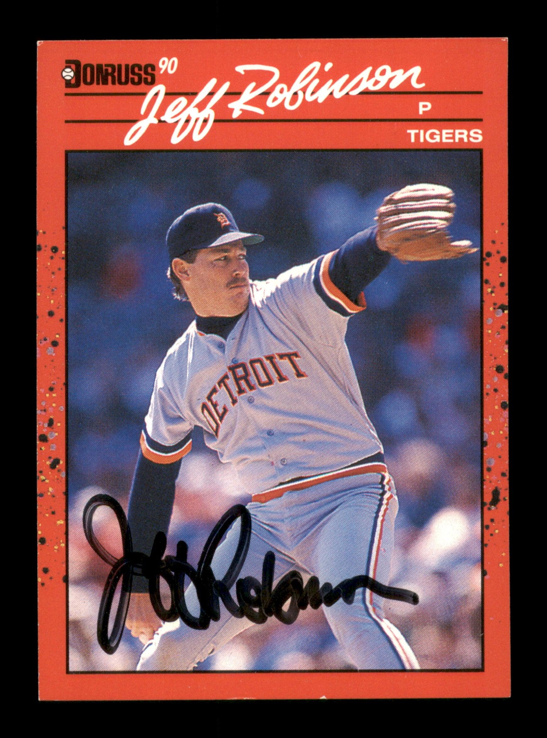Jeff Robinson Autographed 1990 Donruss Card #417 Detroit Tigers SKU #188579