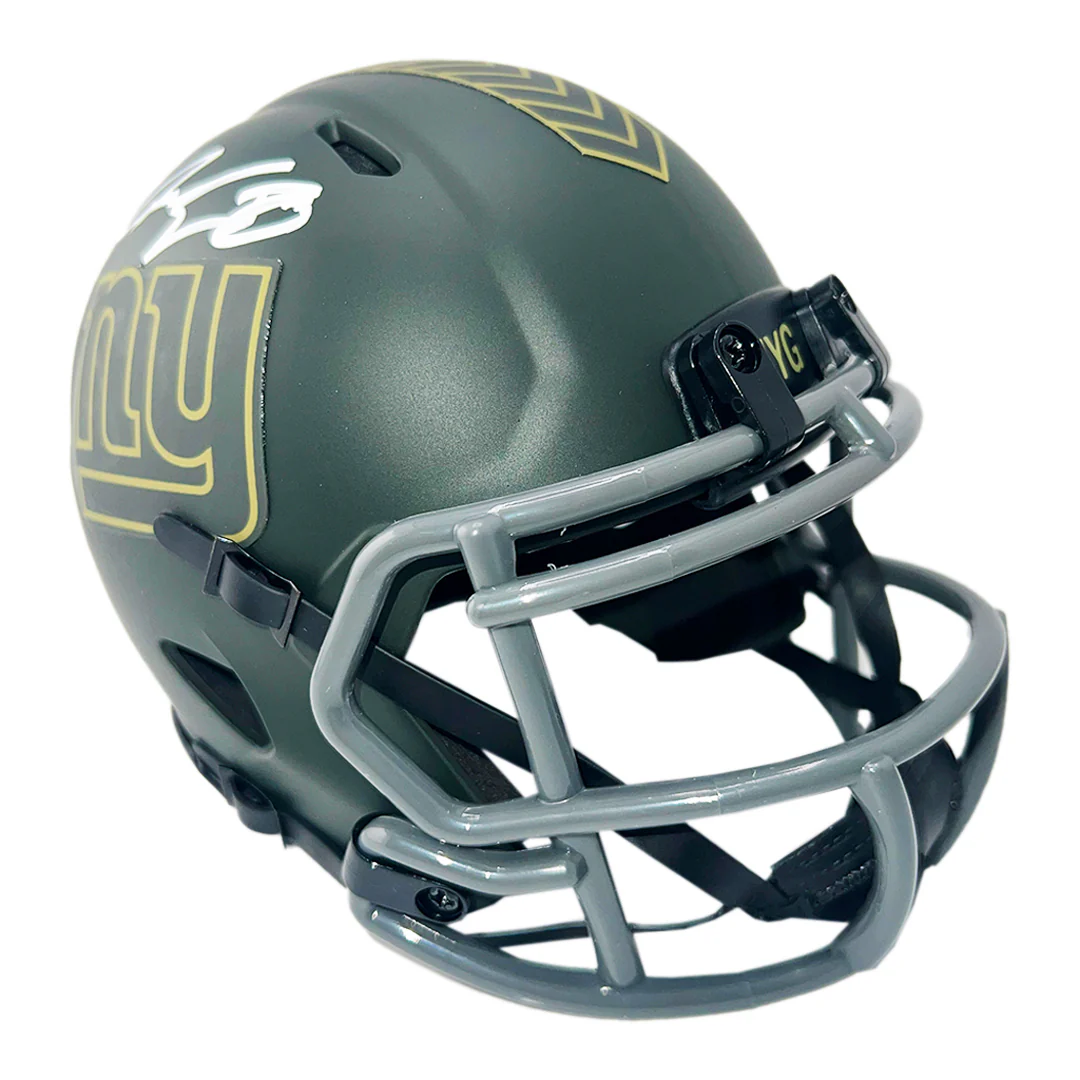 Jeremy Shockey Signed New York Giants Salute 2025 Mini Football Helmet (Beckett) - Image 3
