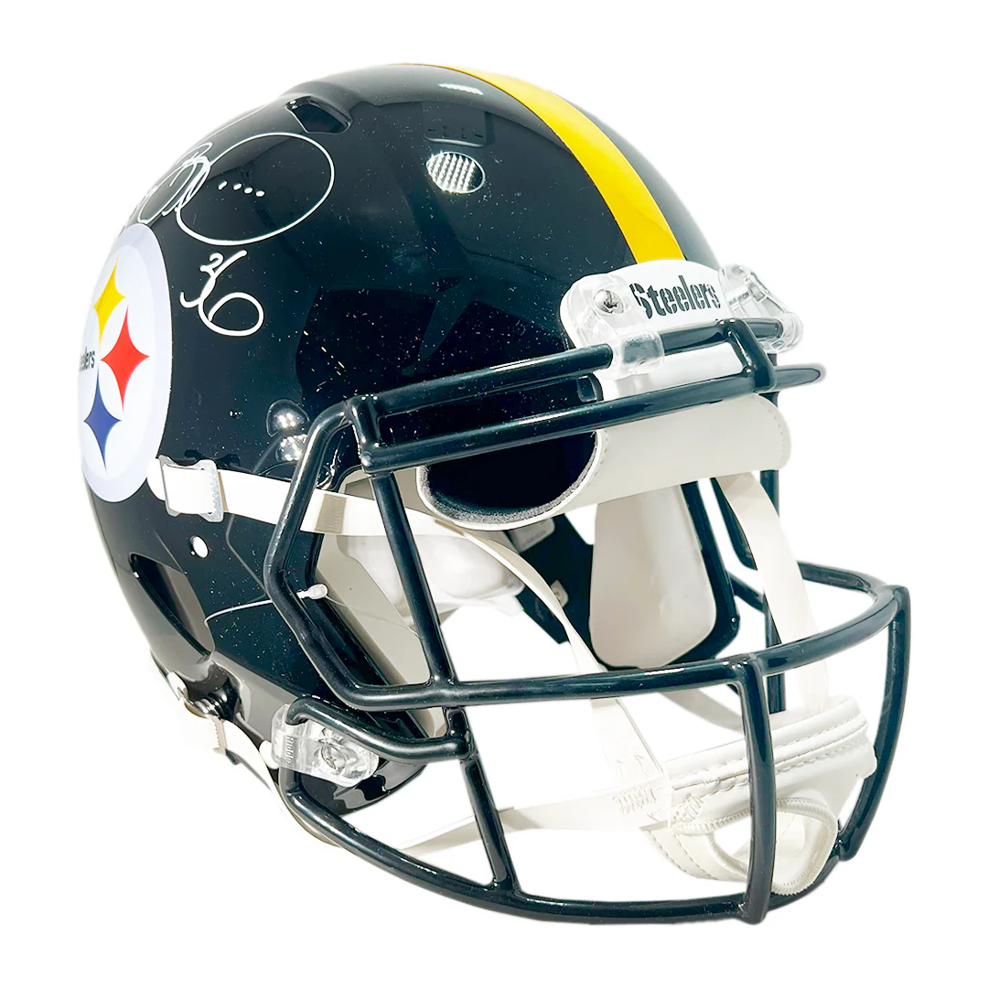 Jerome Bettis Signed Pittsburgh Steelers Authentic Speed Full-Size Football Helmet (JSA) - Image 3