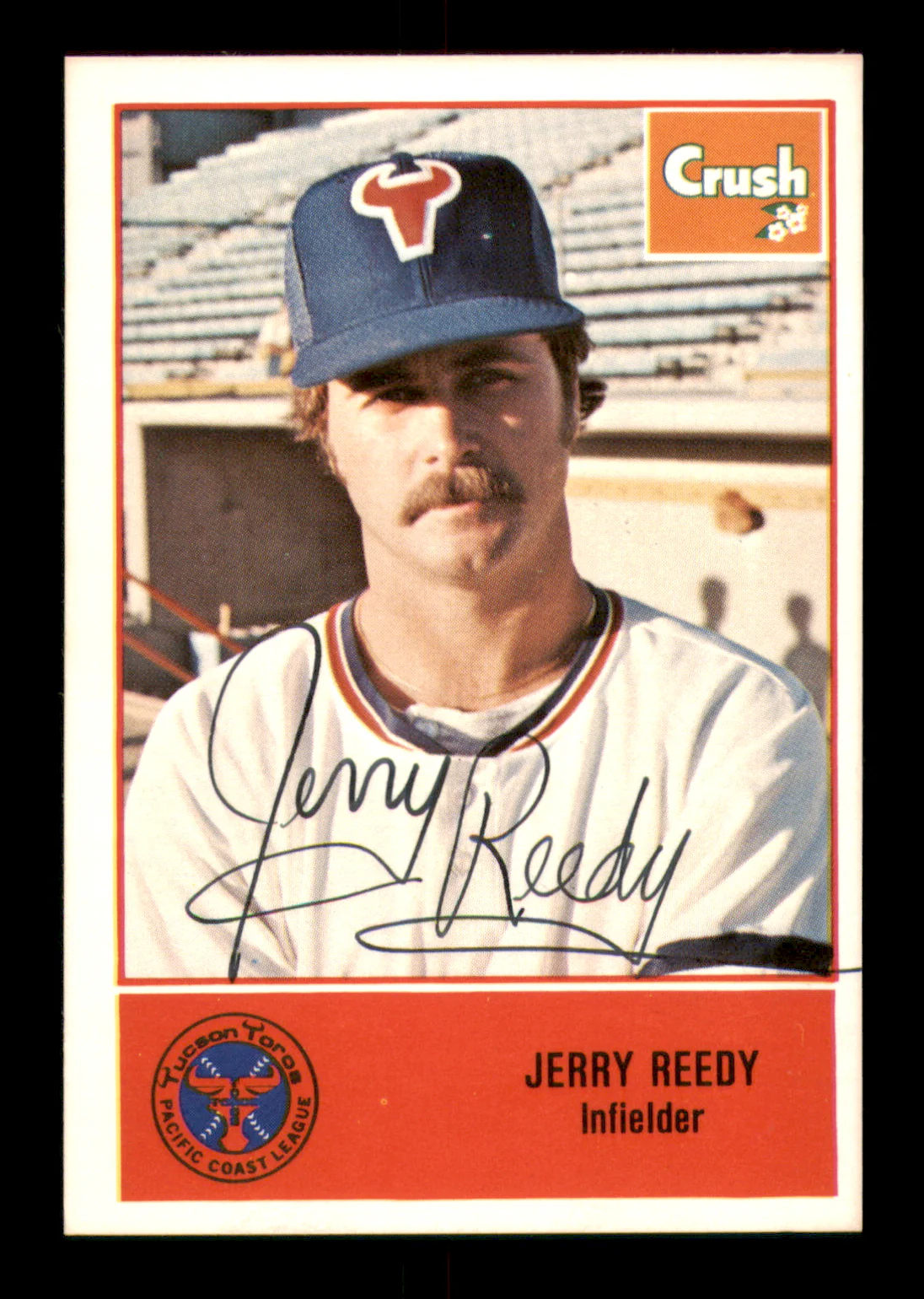 Jerry Reedy Autographed 1978 Cramer Rookie Card #101 Tucson Toros