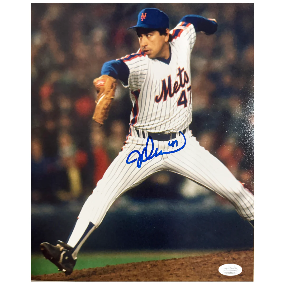 Jesse Orosco Signed New York Pose 3 Baseball 8x10 Photo (JSA)