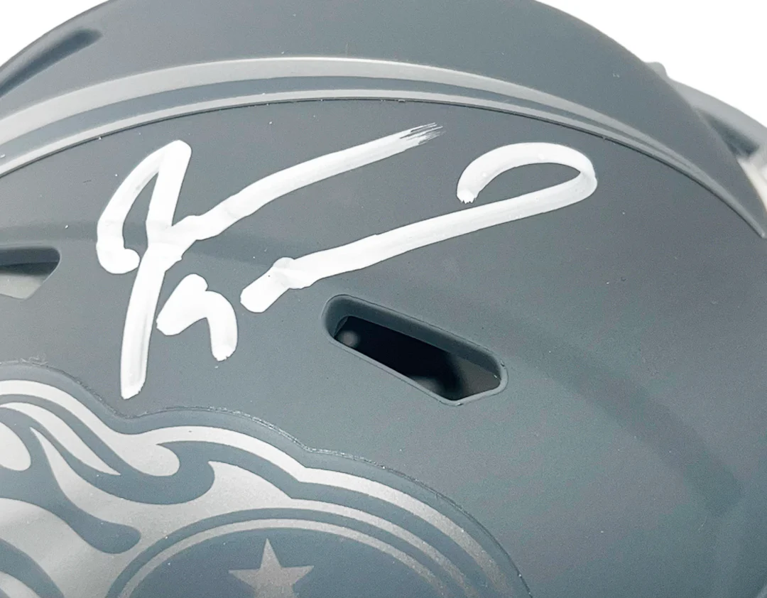 Jevon Kearse Signed Tennessee Titans Slate Alternate Speed Mini Football Helmet (JSA) - Image 2