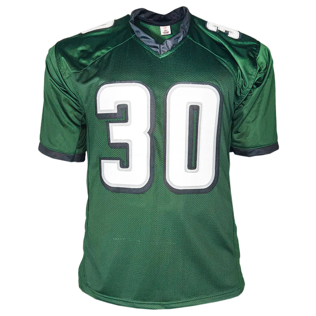 Jihaad Campbell Signed Philadelphia Green Football Jersey (Beckett) - Image 3