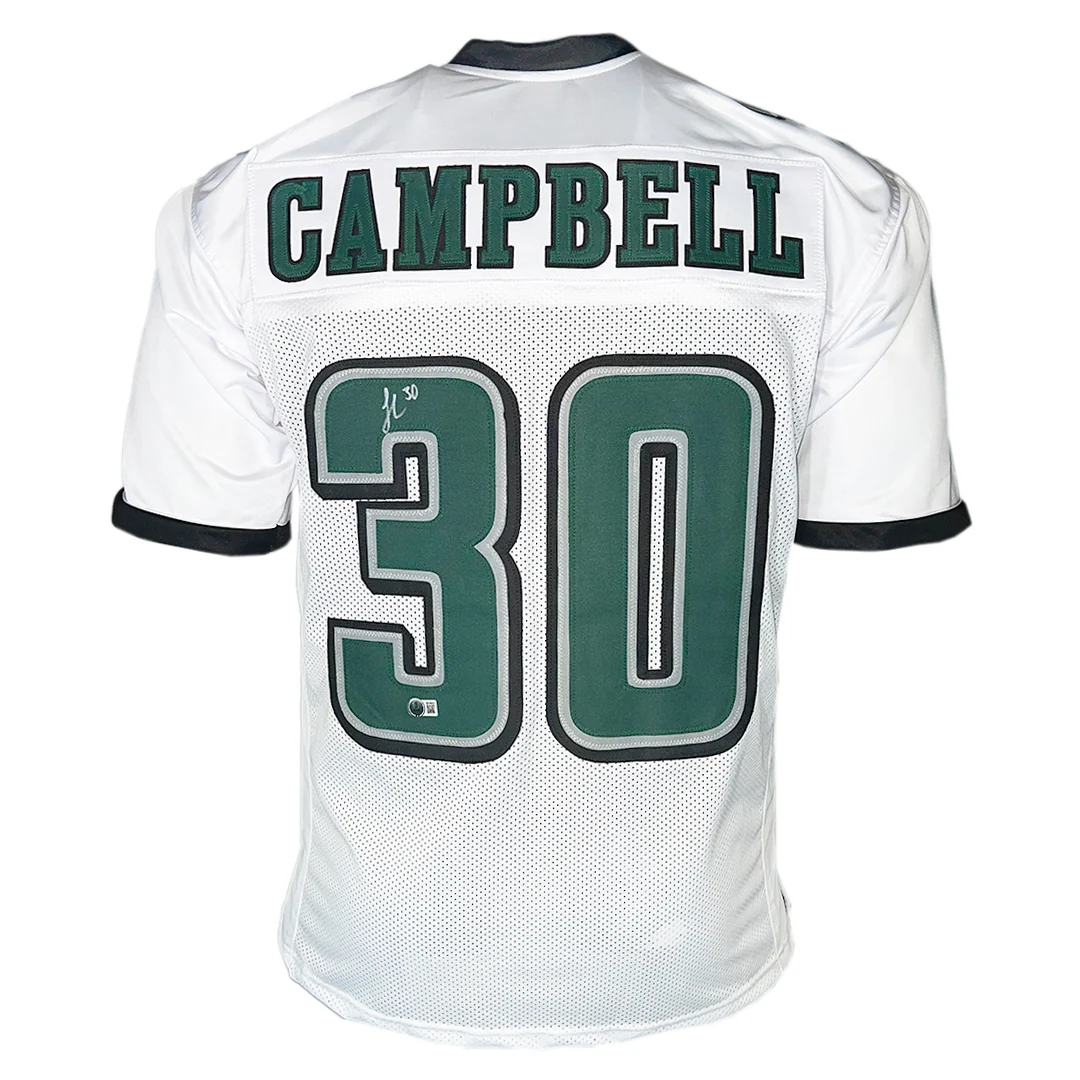 Jihaad Campbell Signed Philadelphia White Football Jersey (Beckett)