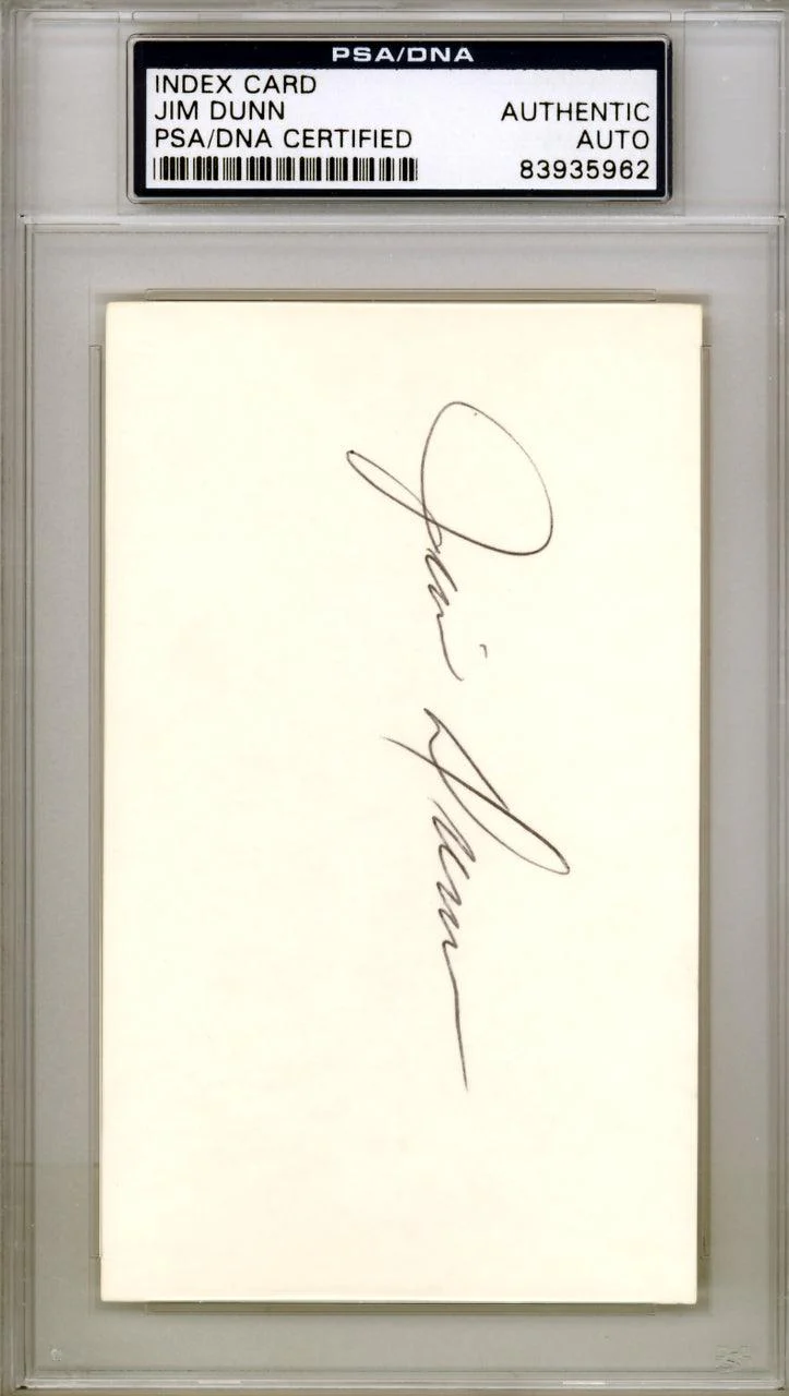 Jim Bill Dunn Autographed 3x5 Index Card Pittsburgh Pirates PSA/DNA #83935962