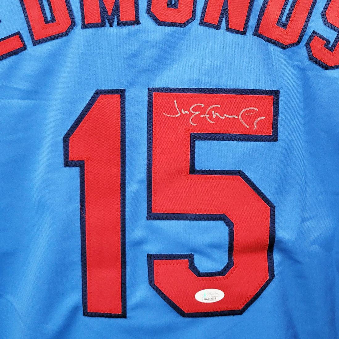 Jim Edmonds Signed St. Louis Light Blue Baseball Jersey (JSA) - Image 2