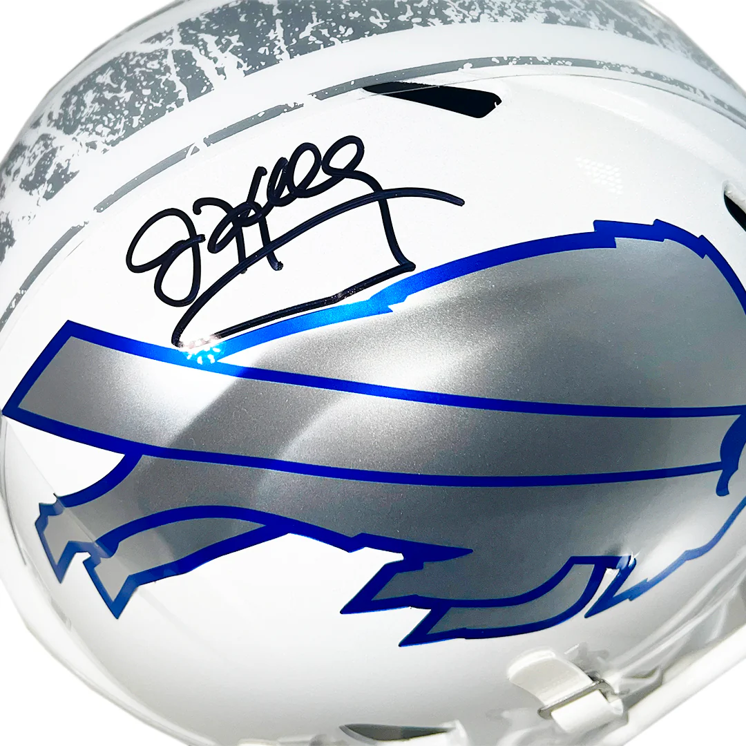 Jim Kelly Signed Buffalo Bills Rivalries Speed Full-Size Replica Football Helmet (Beckett) - Image 2