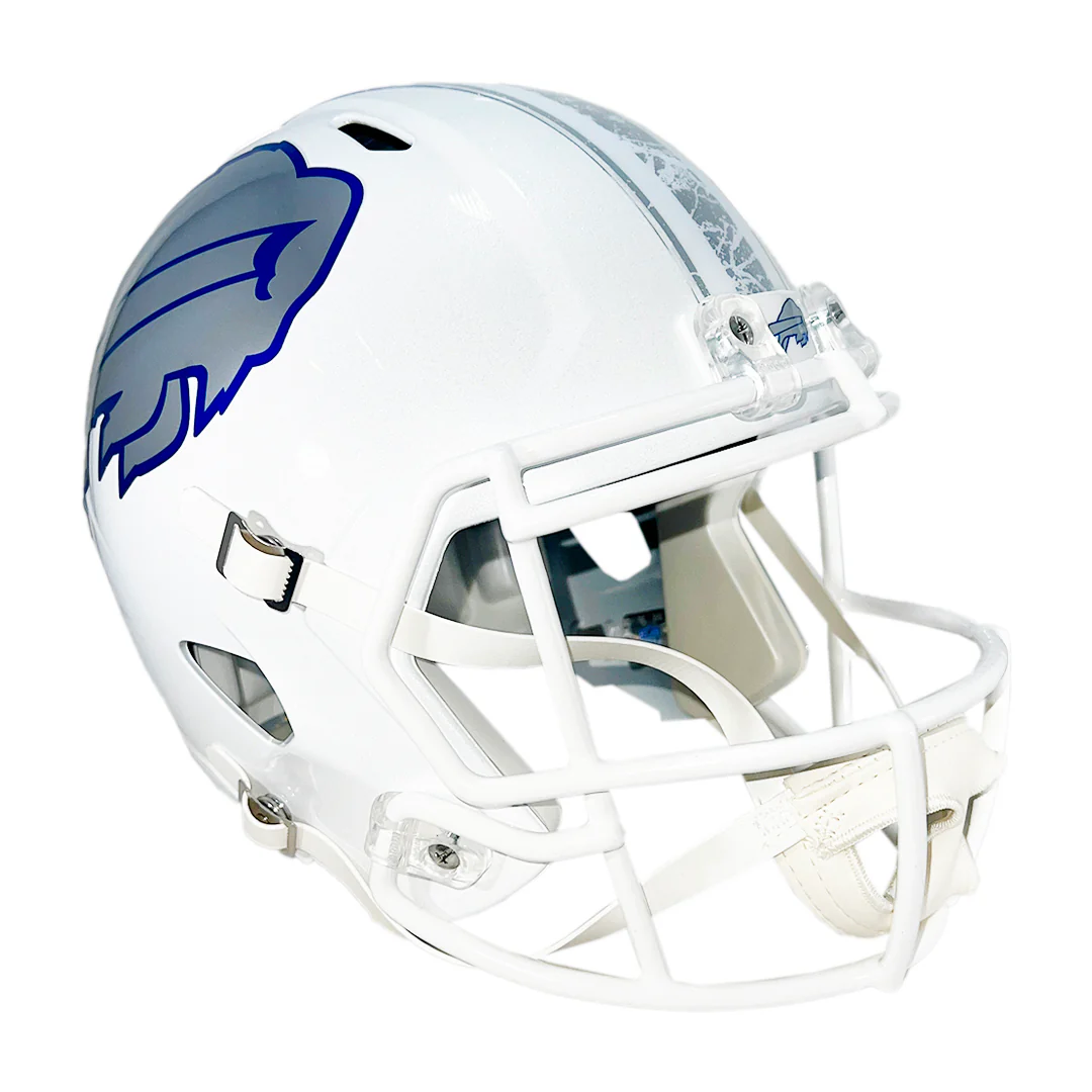 Jim Kelly Signed Buffalo Bills Rivalries Speed Full-Size Replica Football Helmet (Beckett) - Image 3