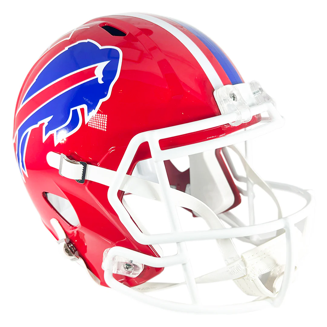 Jim Kelly Signed Buffalo Bills 1987-01 Speed Full-Size Replica Football Helmet (Beckett) - Image 3