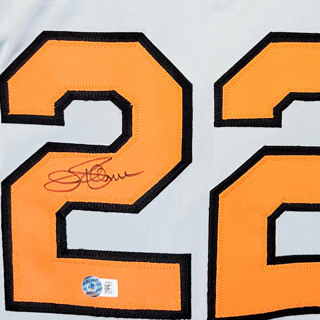 Jim Palmer Signed Baltimore Grey Baseball Jersey (Beckett) - Image 2