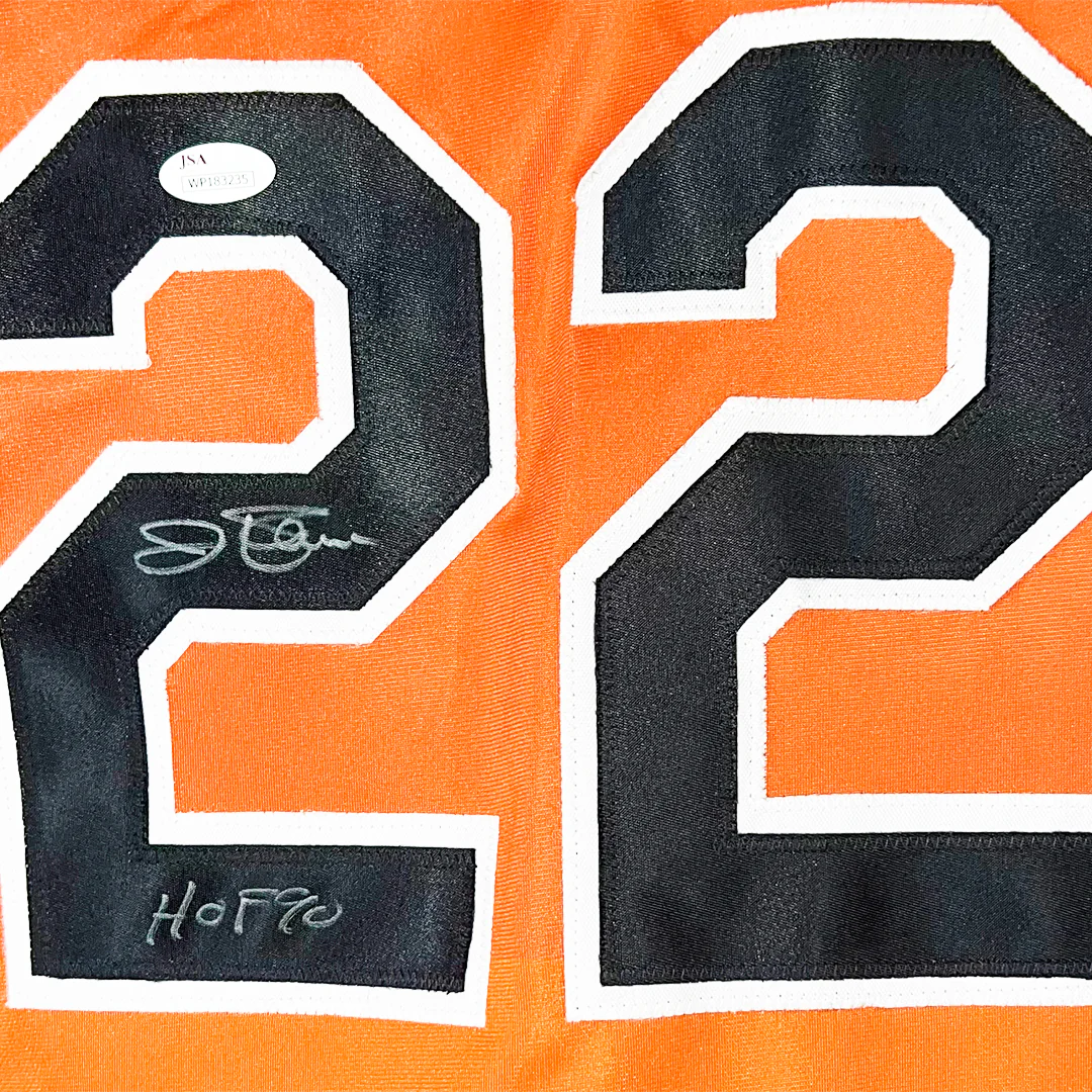 Jim Palmer Signed HOF 90 Baltimore Orange Button Up Baseball Jersey (JSA) - Image 2