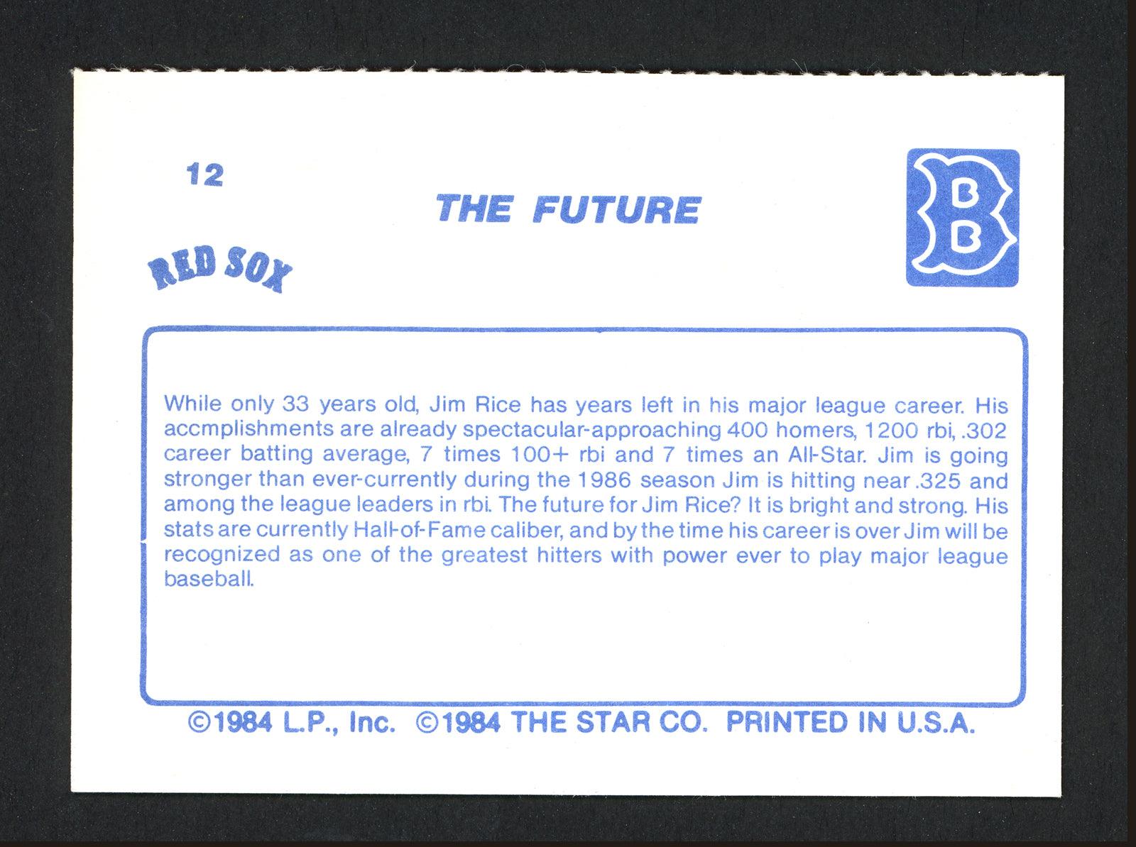 Jim Rice Autographed 1984 Star Card #12 Boston Red Sox SKU #164059 - Image 2
