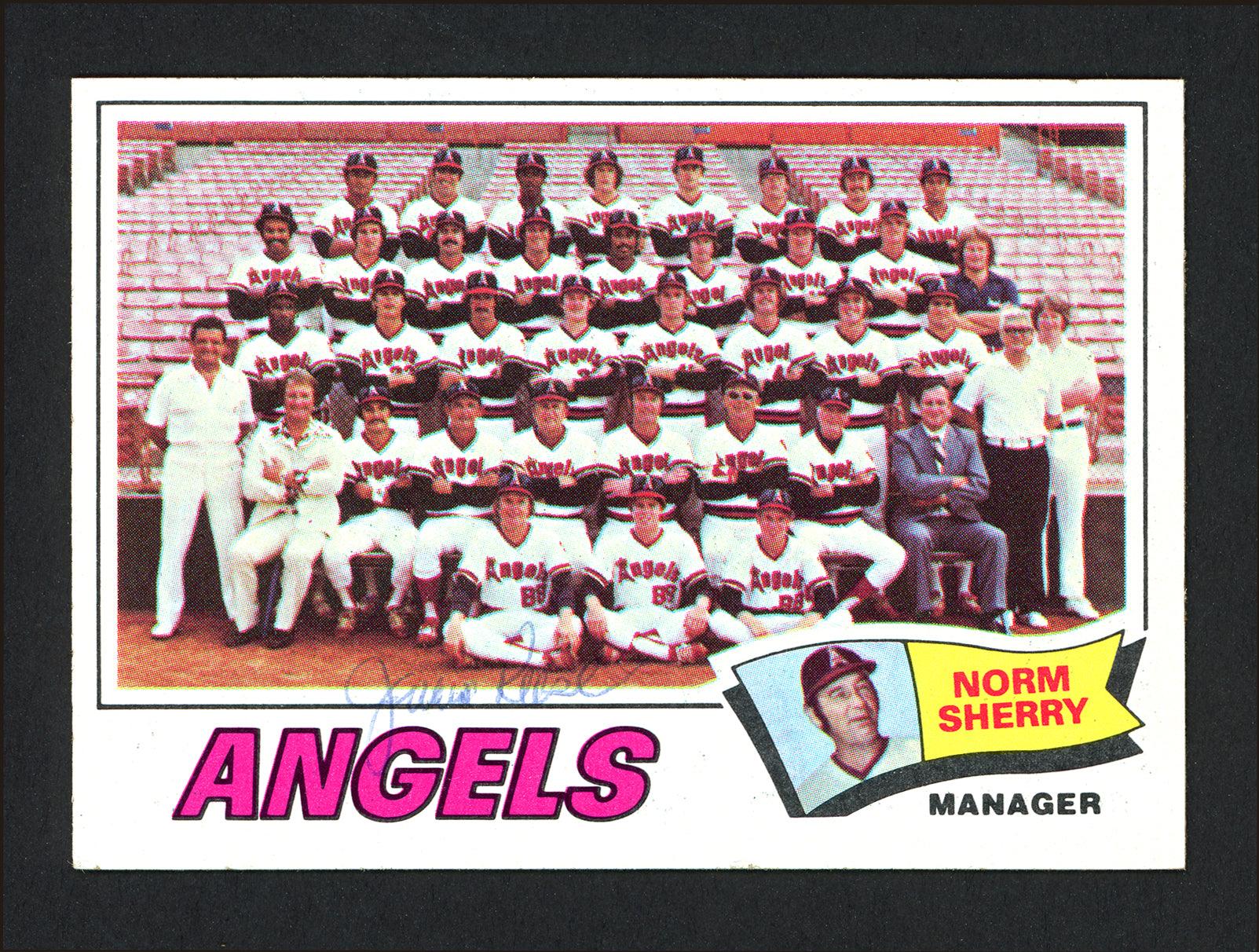Jimmie Reese Autographed 1977 Topps Card #34 California Angels Coach SKU #164124