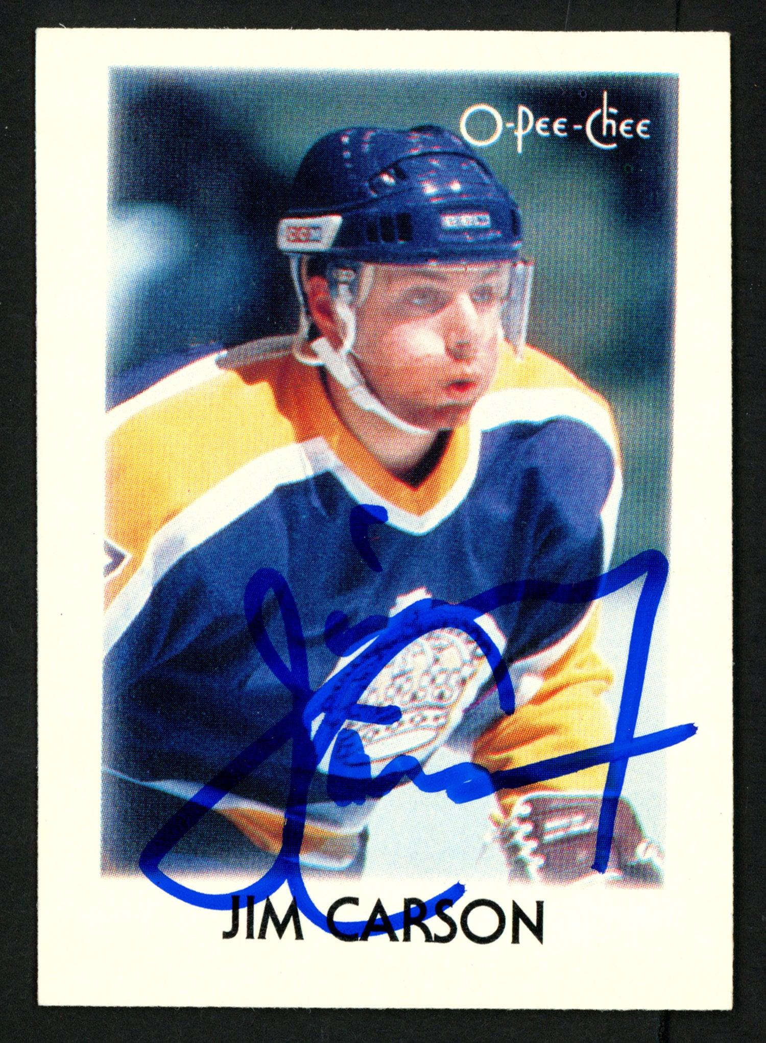 Jimmy Carson Autographed 1987-88 Mini O-Pee-Chee Rookie Card #6 Los Angeles Kings SKU #151759