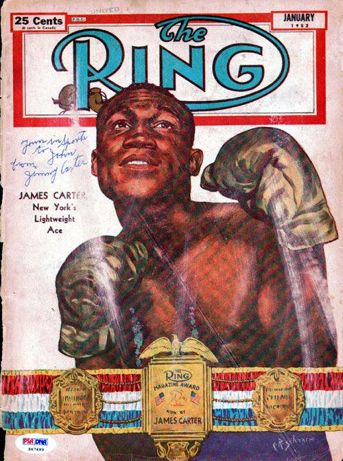 Jimmy Carter Autographed The Ring Magazine Cover "To John" PSA/DNA #S47499