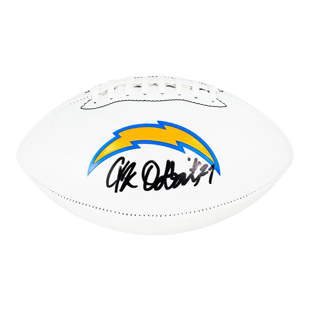 J.K. Dobbins Signed Los Angeles Chargers Official NFL Team Logo Football (Beckett)
