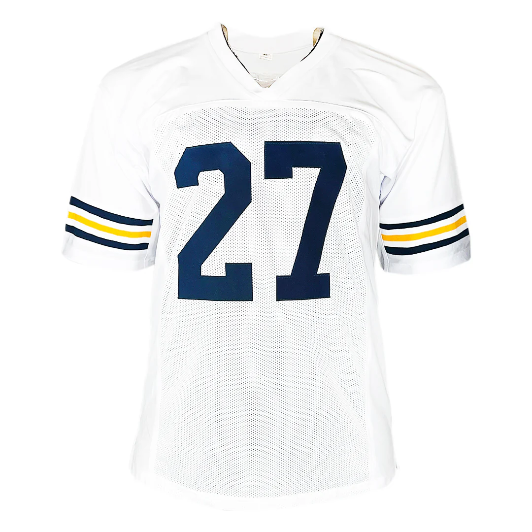 Joe Bellino Signed HT 60 Inscription Navy College White Football Jersey (JSA) - Image 3