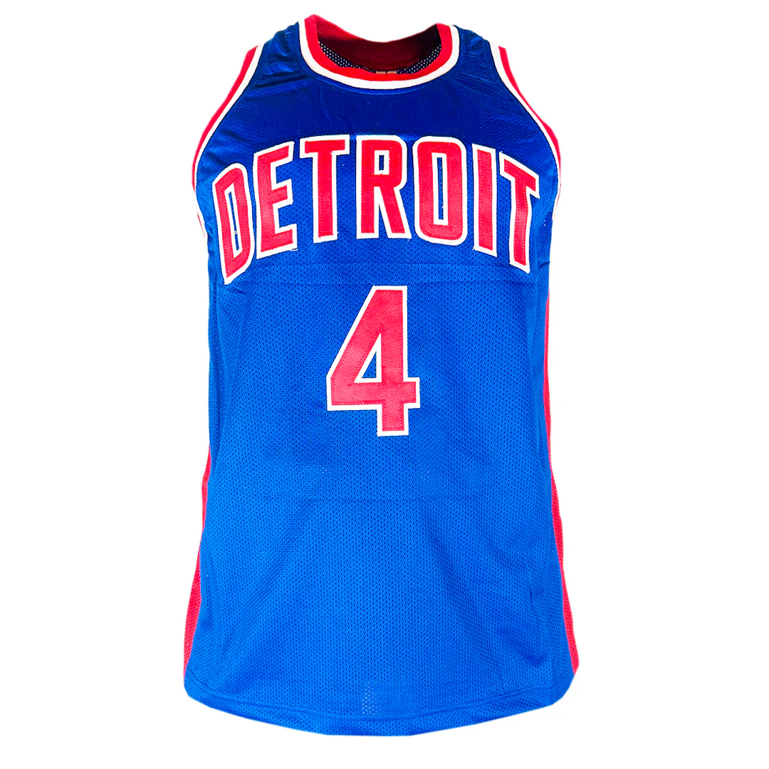 Joe Dumars Signed Detroit Blue Stats Basketball Jersey (JSA) - Image 3