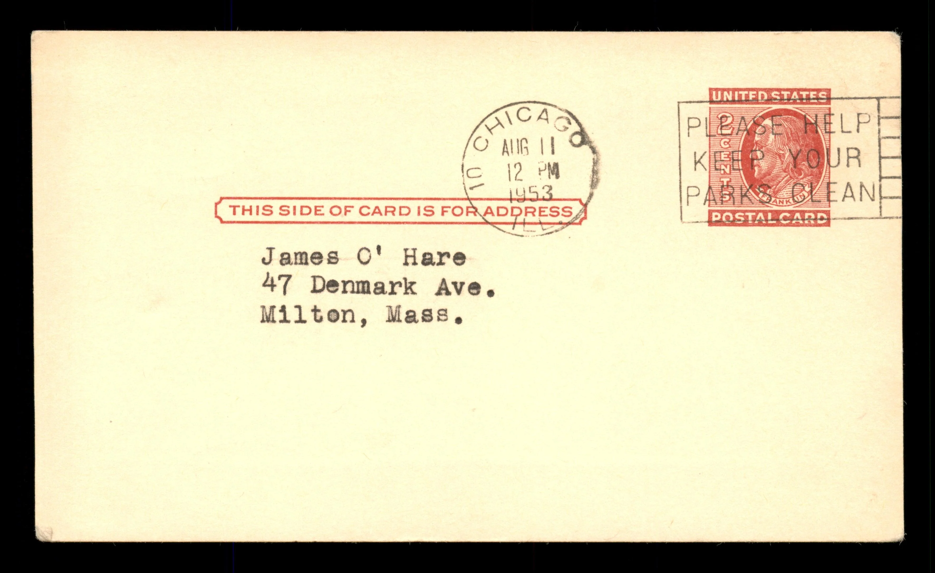 Joe Garagiola Autographed 3.25x5.5 Government Postcard St. Louis Cardinals SKU #201386 - Image 2
