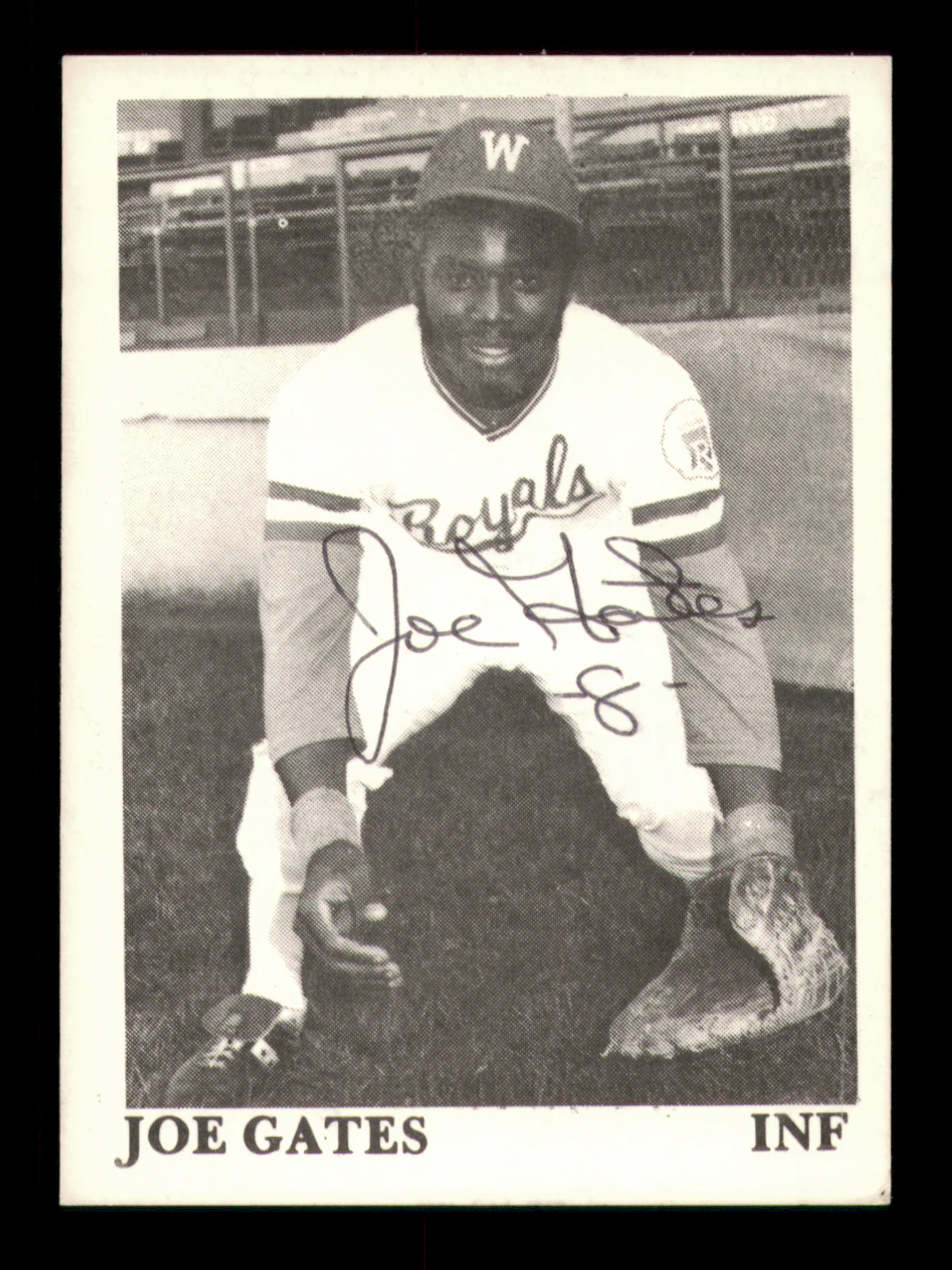 Joe Gates Autographed 1975 TCMA Rookie Card Waterloo Royals