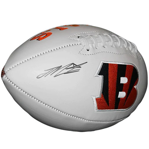 Joe Mixon Signed Cincinnati Bengals Official NFL Team Logo White Football (JSA) - Image 3