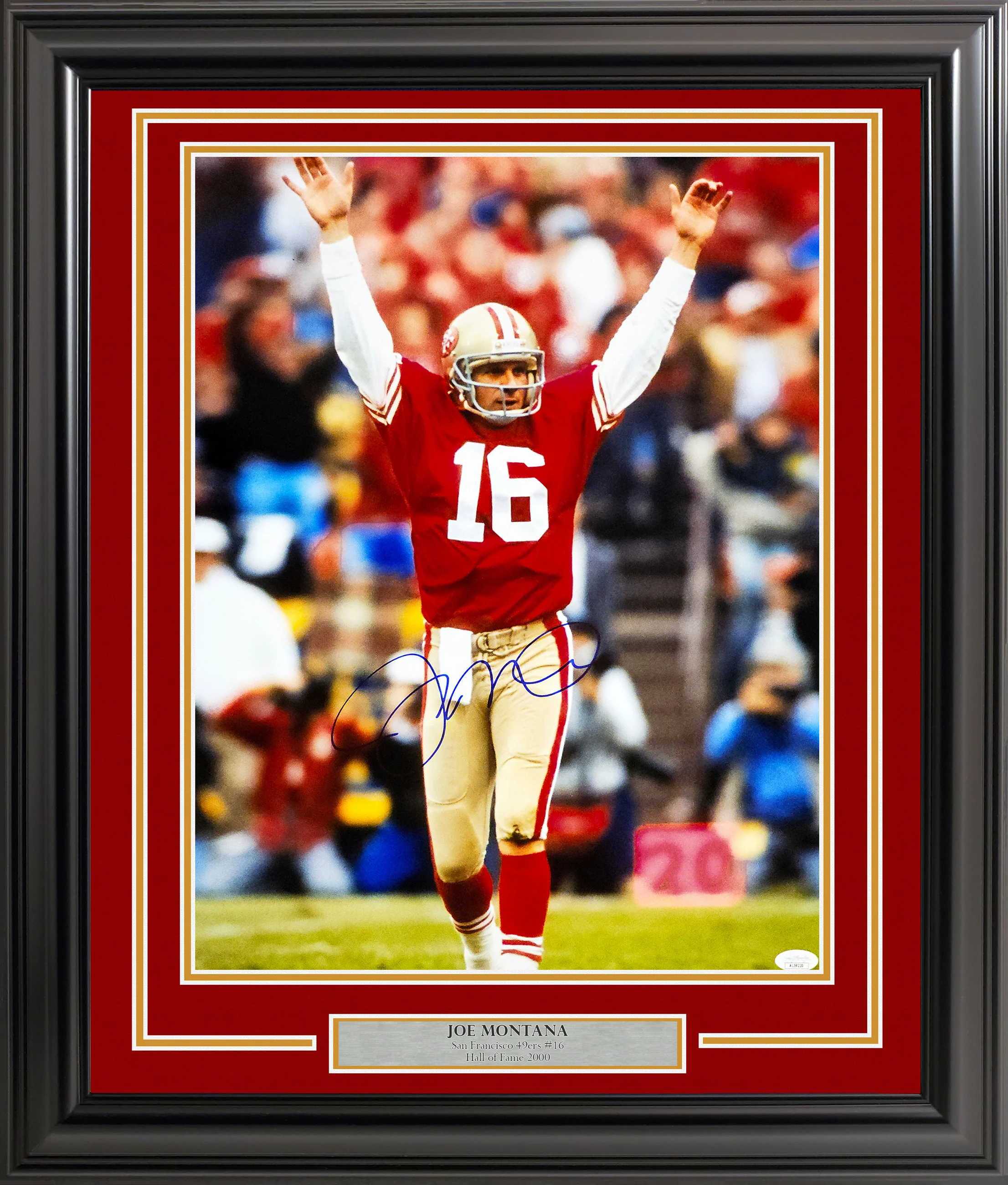 Joe Montana Autographed Framed 16x20 Photo San Francisco 49ers JSA