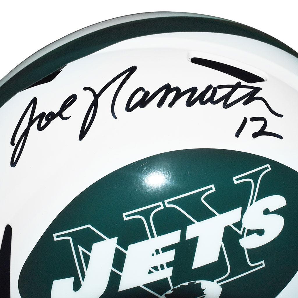 Joe Namath Signed And Inscribed Number 12 Inscription Helmet Jets Speed Rep Full-Size Helmet (JSA Witnessed) - Image 2