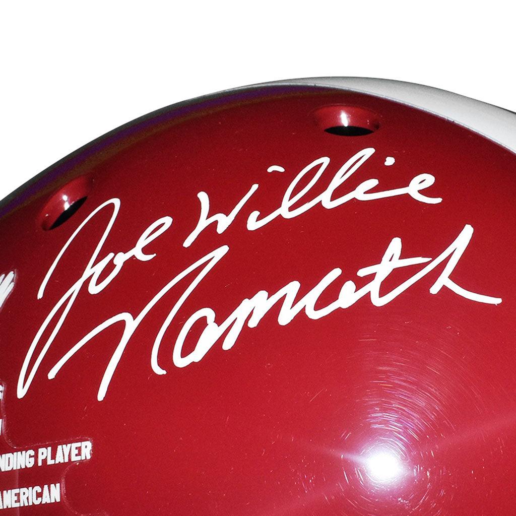 Joe Namath Signed And Inscribed Willie Alabama Crimson Tide Schutt Authentic Helmet (JSA Witnessed) - Image 2